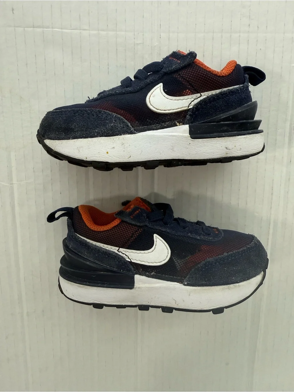 Nike Waffle One Midnight White Orange Toddler Shoes Sz(5C)